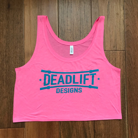 Deadlift Designs Crop Pink w/Teal