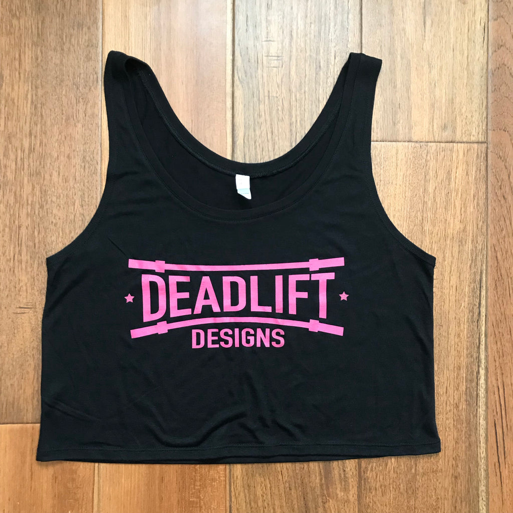 Deadlift Designs Crop Black w/Pink